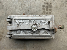 antike Ofentür Tür Gusseisen