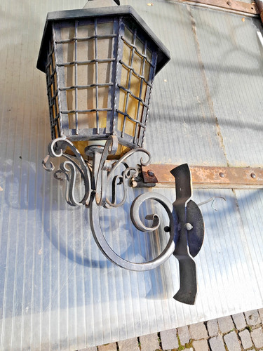 Hof wand lampe schmiede - hof-wand-lampe, schmiede-eisen