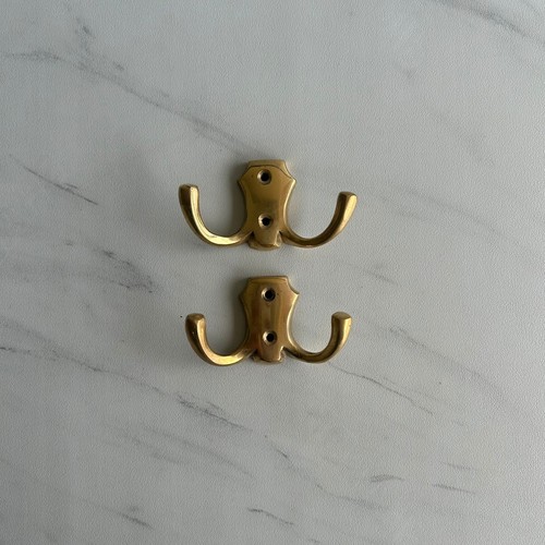 Vintage messing doppel - doppel, haken